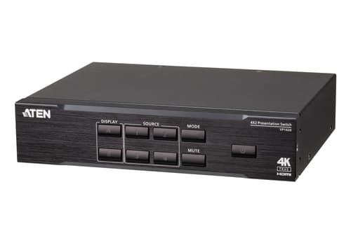ATEN VP1420 4 x 2 True 4K Presentation Matrix Switch - Video/audio switch - desktop