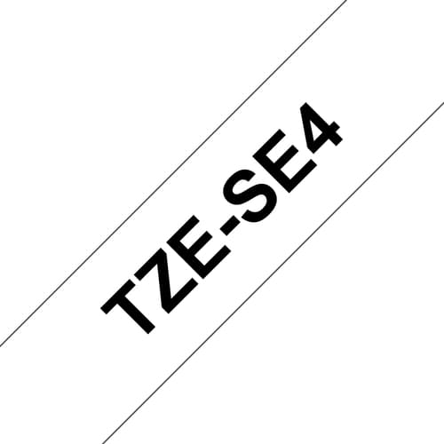 Brother TZe-SE4 - Self-adhesive - black on white - Roll (1.8 cm x 8 m) 1 cassette(s) laminated tape - for Brother PT-P750, P950, P-Touch PT-D800, E310, E550, P900, P950, P-Touch Cube Plus PT-P710
