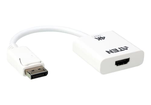 ATEN VC986B - Adapter - DisplayPort male to HDMI female - 18 cm - white - 4K support, active - for VanCryst VS182B