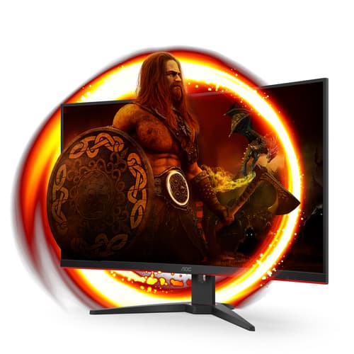 AOC Gaming C32G2ZE/BK - LED monitor - gaming - curved - 32" (31.5" viewable) - 1920 x 1080 Full HD (1080p) @ 240 Hz - VA - 300 cd/m� - 3000:1 - 1 ms - 2xHDMI, DisplayPort - black