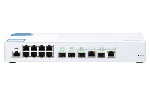 QNAP QSW-M408-2C - Switch - Managed - 2 x 10 Gigabit SFP+ + 2 x combo 10 Gigabit SFP+ + 8 x 10/100/1000 - desktop