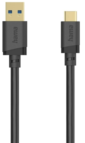 Hama 00202005 USB cable USB 3.2 Gen 1 (3.1 Gen 1) 0.75 m USB A USB C 5 Gbit/s Black — image 1