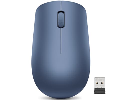Lenovo 530 Wireless Mouse - Mouse - right and left-handed - optical - 3 buttons - wireless - 2.4 GHz - USB wireless receiver - abyss blue