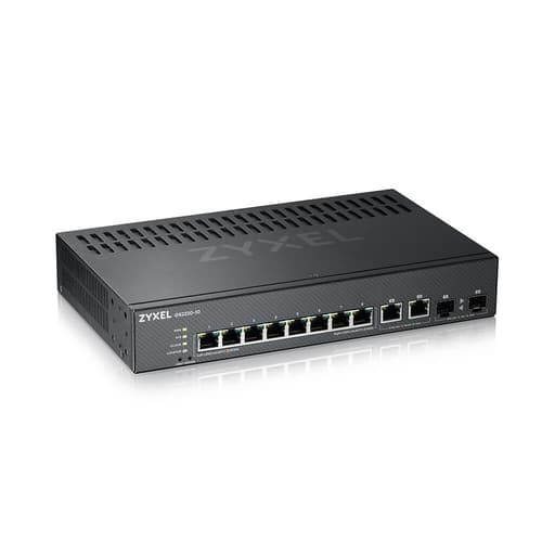 Zyxel GS2220-10 - Switch - Managed - 8 x 10/100/1000 + 2 x combo Gigabit SFP - rack-mountable, wall-mountable