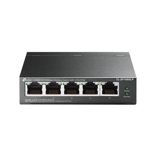 TP-Link TL-SF1005LP - V1 - switch - unmanaged - 5 x 10/100 (4 PoE) - desktop, wall-mountable - PoE (41 W)