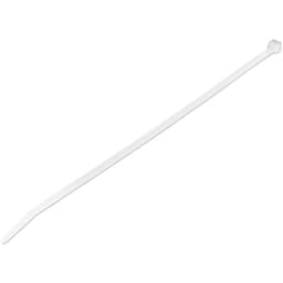 StarTech.com 10"(25cm) Cable Ties, 1/8"(4mm) wide, 2-5/8"(68mm) Bundle Diameter, 50lb(22kg) Tensile Strength, Nylon Self Locking Zip Ties w/Curved Tip, 94V-2/UL Listed, 1000 Pack, White - Nylon 66 Plastic - TAA (CBMZT10NK) - Cable tie - 25.4 cm - white - TAA Compliant (pack of 1000)