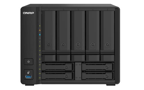 QNAP TS-932PX - NAS server - 9 bays - SATA 6Gb/s - RAID 0, 1, 5, 6, 10, 50, JBOD, 5 hot spare, 6 hot spare, 60, 50 hot spare, 10 hot spare, 60 hot spare, 1 hot spare - RAM 4 GB - Gigabit Ethernet / 2.5 Gigabit Ethernet / 10 Gigabit Ethernet - iSCSI support