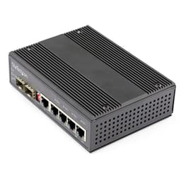 StarTech.com Industrial 6 Port Gigabit Ethernet Switch, 4 PoE RJ45 +2 SFP Slots 30W PoE+ 12-48VDC 10/100/1000 Rugged Power Over Ethernet LAN Switch -40C to 75C, DIN Mountable, Hardened - Fast Ethernet Switch (IES1G52UP12V) - Switch - 1 x 10/100/1000 + 4 x 10/100/1000 (PoE+) + 2 x SFP - DIN rail mountable - PoE+ (120 W) - DC power