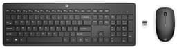 HP 235 - Keyboard and mouse set - 3-zone layout, low profile key travel - full size - wireless - 2.4 GHz - UK - black - Smart Buy