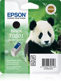 Epson T0501 - Print cartridge - 1 x black - 540 pages