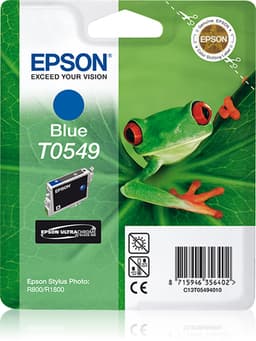 Epson Ink Cartridges, Ultrachrome, T0549, Frog, Singlepack, 1 x 13.0 ml Blue
