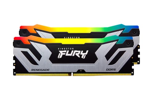 Kingston FURY Renegade RGB - DDR5 - kit - 48 GB: 2 x 24 GB - DIMM 288-pin - 8800 MT/s / PC5-70400 - CL42 - 1.4 V - clocked unbuffered - on-die ECC - black, silver