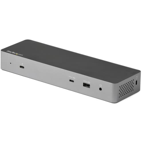 StarTech.com Thunderbolt 3 Dock with USB-C Host Compatibility, Dual 4K 60Hz DisplayPort 1.4 or Dual HDMI 2.0 Monitors, Single 8K, TB3/USB-C Laptop Docking Station, 96W PD, 5x USB, 10Gbps - 96W Power Delivery (TB3CDK2DHUE) - Docking station - USB-C 3.2 Gen 2 / Thunderbolt 3 - 2 x HDMI, 2 x DP - 1GbE