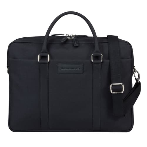 Ginza-16" Duo Pocket Laptop Bag Recyc-BK