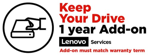 Lenovo Keep Your Drive Add On - Extended service agreement - 1 year - for ThinkCentre neo 30a 22, 30a 24, 30a 27, V30a-24ITL AIO, V50a-22IMB AIO, V540-24IWL AIO