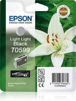 Epson T0599 - Print cartridge - 1 x light light black - blister with RF alarm