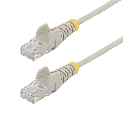 StarTech.com - Patch cable - RJ-45 (M) to RJ-45 (M) - 3.6 mm - UTP - CAT 5/5e/6 - IEEE 802.3bt - halogen-free, snagless, straight - grey — image 1