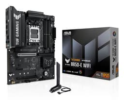 ASUS TUF GAMING B850-E WIFI - Motherboard - ATX - Socket AM5 - AMD B850 Chipset - USB-C 3.2 Gen2, USB 3.2 Gen 1, USB 3.2 Gen 2, USB-C 3.2 Gen 2x2, USB4 - Wi-Fi 6E, 2.5 Gigabit LAN, Bluetooth - onboard graphics (CPU required) - HD Audio (8-channel)