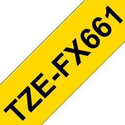 Brother TZe-FX661 - Black on yellow - Roll (3.6 cm x 8 m) 1 cassette(s) flexible tape - for P-Touch PT-3600, 530, 550, 9200, 9400, 9500, 9600, 9700, 9800, D800, E800, P900, P950