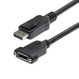 StarTech.com 3 ft. (0.9 m) Displayport Male to Female Cable - Mounting - Latched Connectors - DisplayPort - DP Monitor Cable (DPPNLFM3) - DisplayPort cable - DisplayPort (M) to DisplayPort (F) - 91.4 cm - latched, molded - black - for P/N: CDP2DP141MB, CDP2DP146B, CDP2DPMM1MB, CDP2DPMM6B, DISPL3M, DP2MDPMF3, MDP2DVIMM6BS