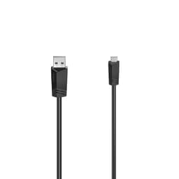 Hama Mini-USB Cable, USB 2.0, 480 Mbit/s, 1.5m, Black