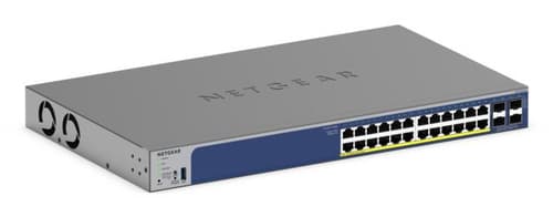 NETGEAR Smart GS728TXP - V3 - switch - L3 Lite - smart - 24 x 10/100/1000 (PoE+) + 4 x SFP+ - desktop, rack-mountable - PoE+ (190 W)
