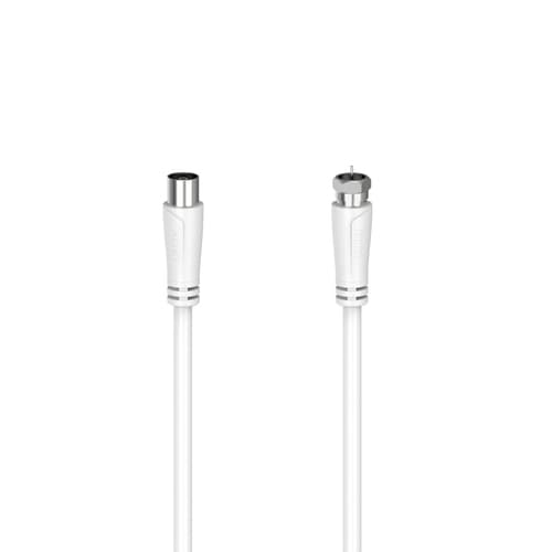 SAT CABLE F-PLUG - COAX 1.5M 90DB WH