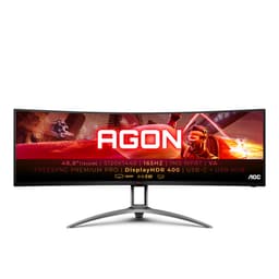 AOC Gaming AG493UCX2 - AGON Series - LED monitor - gaming - curved - 49" (48.8" viewable) - 5120 x 1440 Dual Quad HD @ 165 Hz - VA - 550 cd/m� - DisplayHDR 400 - 1 ms - 3xHDMI, DisplayPort, USB-C - speakers - black texture