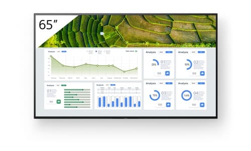 Sony Bravia Professional Displays FW-65BZ30L - 65" Diagonal Class BZ30L Series LED-backlit LCD display - digital signage - Android TV - 4K UHD (2160p) 3840 x 2160 - HDR - Direct LED