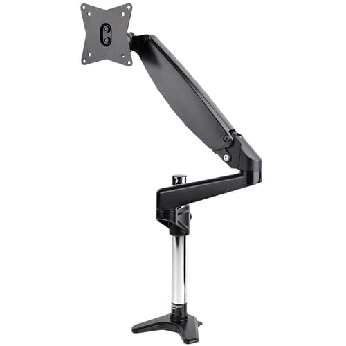 StarTech.com Desk Mount Monitor Arm for Single VESA Display up to 32" or 49" Ultrawide 8kg/17.6lb, Full Motion Articulating & Height Adjustable w/ Cable Management, C-Clamp, Grommet Mount - Single Monitor Arm - Mounting kit (arm assembly, VESA mount) - full-motion adjustable arm - for Monitor - solid steel - screen size: 32"-49" - desk-mountable