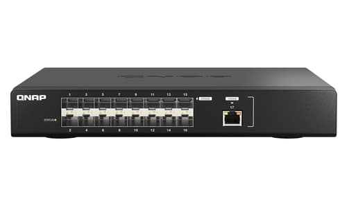 QNAP QSW-M5216-1T - Switch - Managed - 16 x 25 Gigabit SFP28 + 1 x 10 Gigabit Ethernet - rack-mountable