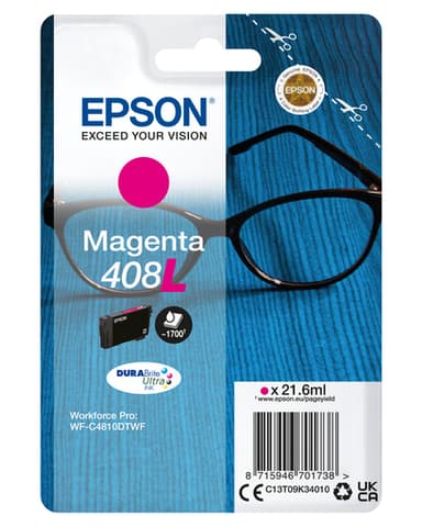 Epson 408L - 21.6 ml - magenta - original - blister - ink cartridge - for WorkForce Pro WF-C4810DTWF