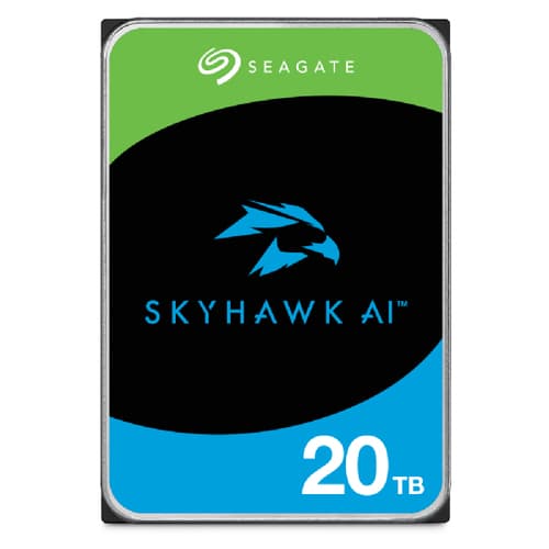 Seagate SkyHawk AI ST20000VE003 - Hard drive - 20 TB - internal - 3.5" - SATA 6Gb/s - buffer: 512 MB - with 3 years Seagate Rescue Data Recovery