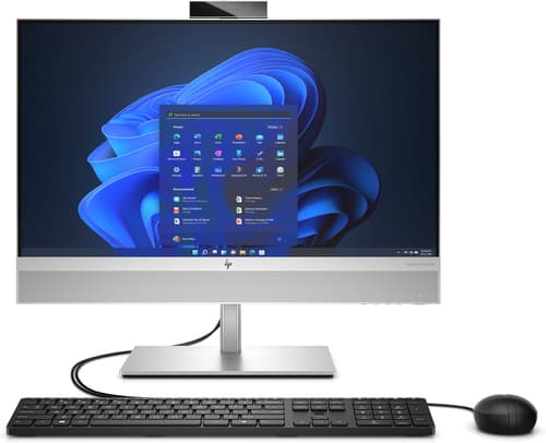 HP EliteOne 840 G9 - All-in-one Core i7 12700 / up to 4.9 GHz - vPro - RAM 16 GB - SSD 512 GB - NVMe - UHD Graphics 770 - Gigabit Ethernet, IEEE 802.11ax (Wi-Fi 6E), Bluetooth 5.3 - Win 10 Pro (includes Win 11 Pro Licence) - monitor: LED 23.8" 1920 x 1080 (Full HD) touchscreen - keyboard: UK - with HP 5 years Next Business Day Onsite Hardware Support for Desktops - with HP Wolf Pro Security Edition (1 year)