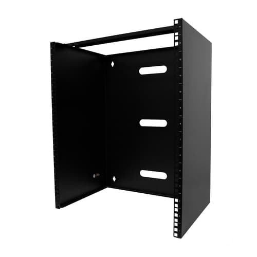 StarTech.com 14U Wall Mount Rack, 19" Wall Mount Network Rack, 14 inch Deep (Low Profile), Wall Mounting Patch Panel Bracket for Network Switches, IT Equipment, 77lb (35kg) Capacity - Network Equipment Rack (RACK-14U-14-BRACKET) - Network device mounting bracket - wall mountable - black - 14U - 19"