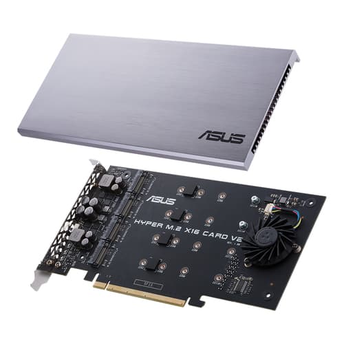ASUS HYPER M.2 X16 CARD V2 - Interface adapter - M.2 - Expansion Slot to M.2 - M.2 Card - PCIe 3.0 x16