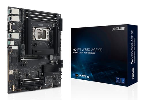 ASUS Pro WS W880-ACE SE - Motherboard - ATX - LGA1851 Socket - W880 Chipset - USB4, USB 3.2 Gen 2x2, USB 3.2 Gen 2, USB 3.2 Gen 1 - 2 x 2.5 Gigabit LAN, Gigabit LAN - onboard graphics - HD Audio (8-channel)