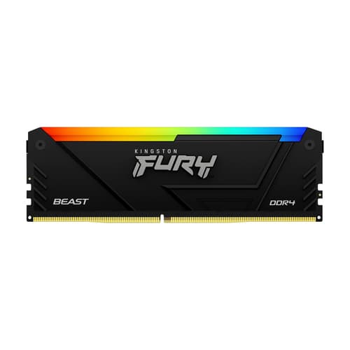 Kingston FURY Beast RGB - DDR4 - module - 16 GB - DIMM 288-pin - 3600 MT/s / PC4-28800 - CL18 - 1.35 V - unbuffered - non-ECC - black