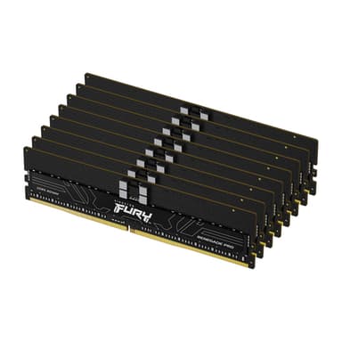 Kingston FURY Renegade Pro - DDR5 - kit - 128 GB - DIMM 288-pin - 6400 MT/s / PC5-51200 - CL32 - 1.4 V - registered - on-die ECC - black