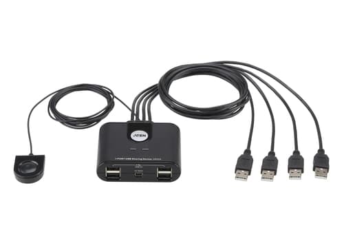 ATEN US424 - USB peripheral sharing switch - 4 x USB 2.0 - desktop - for ATEN UEH4002A