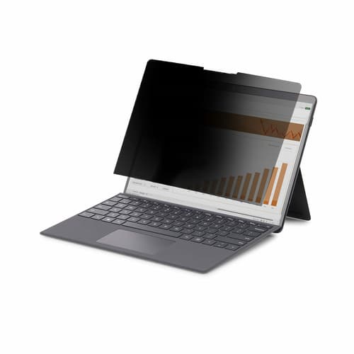 StarTech.com 4-Way 12.4in Surface Laptop Go 1/2/3 Privacy Screen Filter, Portrait/Landscape, Touch-Enabled, +/- 30 Deg. View, Blue Light Reduction, Matte Finish - Notebook privacy filter (horizontal) - adhesive - 12.4" - black