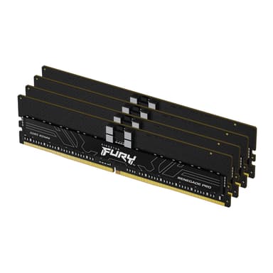 Kingston FURY Renegade Pro - DDR5 - kit - 64 GB: 4 x 16 GB - DIMM 288-pin - 6000 MHz / PC5-48000 - CL32 - 1.35 V - registered - ECC - black