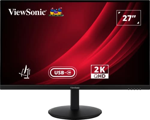 ViewSonic VG2709-2K-MHDU-2 - LED monitor - 27" - 2560 x 1440 QHD @ 100 Hz - IPS - 350 cd/m� - 1000:1 - HDR10 - 4 ms - HDMI, DisplayPort, USB-C - speakers