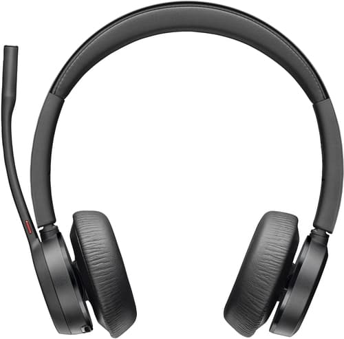 Poly Voyager 4320-M - Headset - on-ear - Bluetooth - wireless, wired - USB-A via Bluetooth adapter, USB-A - black - Certified for Microsoft Teams, Zoom Certified
