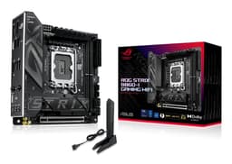 ASUS ROG STRIX B860-I GAMING WIFI - Motherboard - mini ITX - LGA1851 Socket - B860 Chipset - USB4, USB 3.2 Gen 2, USB-C 3.2 Gen 2x2, USB 3.2 Gen 1 - Wi-Fi 7, 2.5 Gigabit LAN, Bluetooth - onboard graphics (CPU required) - HD Audio (8-channel)