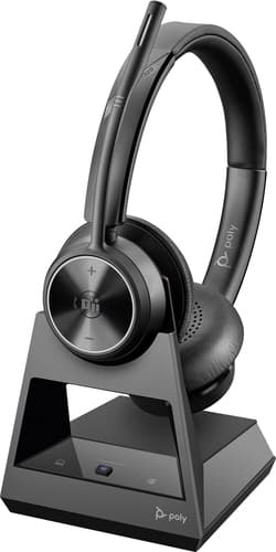 Poly Savi 7320-M Office - 7300 Office Series - headset - on-ear - DECT - wireless - black - Certified for Microsoft Teams