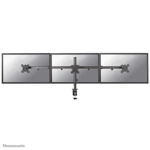 Neomounts FPMA-D550D3 - Mounting kit - full-motion - for 3 LCD displays - steel - black - screen size: 10"-27" - clamp mountable, grommet, desk-mountable