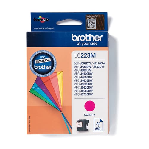 Brother LC223M - Magenta - original - ink cartridge - for Brother DCP-J4120, J562, MFC-J4625, J480, J5320, J680, J880, Business Smart MFC-J4420