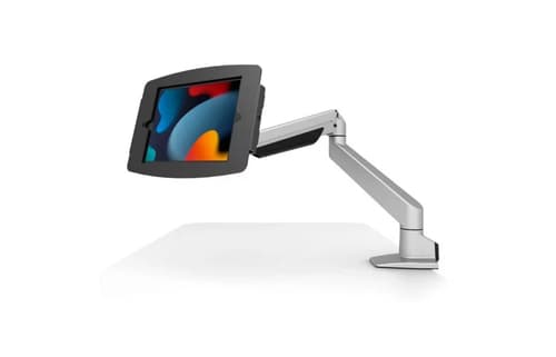 Compulocks iPad Mini 8.3" Space Enclosure Articulating Arm Mount - Mounting kit (articulating arm, enclosure) - for tablet - lockable - high-grade aluminium - black, silver - screen size: 8.3" - desk-mountable, console top mountable - for Apple iPad mini (6th generation)