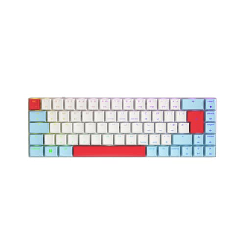 CHERRY MX LP 2.1 - Keyboard - compact - backlit - wireless - 2.4 GHz, Bluetooth 5.2, corded - QWERTY - UK - key switch: CHERRY MX Low Profile - white